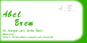 abel brem business card