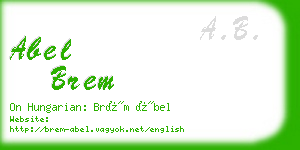 abel brem business card